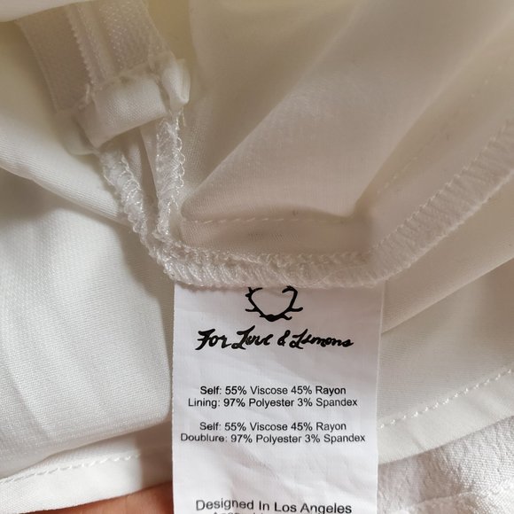 For Love & Lemons White Mini Dress Off-Shoulder XS - Picture 8 of 11